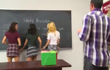 Classroom fucking with college girls